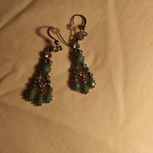 Vintage Bluish Green Earrings